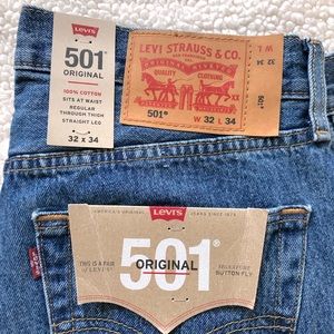 Levi’s 501 Button Fly Jeans, Men’s NWT